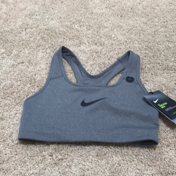 Nike Other - NWT! NIKE Size XS grey swoosh bra with medium support